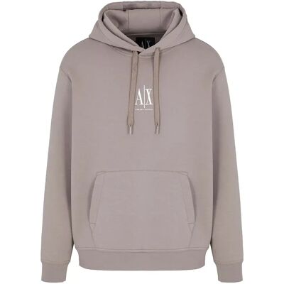 Armani Exchange Felpa Con Cappuccio Xm000369_af10818 Driftwood L Armani Exchange Felpa Con Cappuccio Xm000369_af10818 Driftwood L
