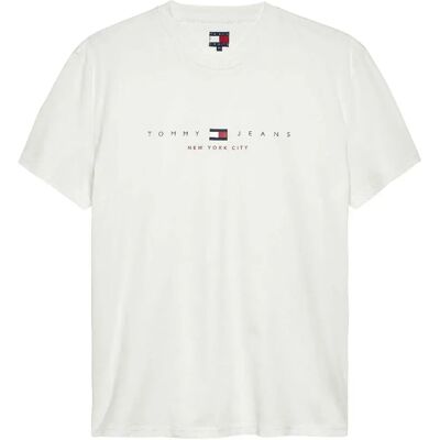 Tommy Jeans Maglietta A Maniche Corte Flag Linear Regular Fit Ecru S Tommy Jeans Maglietta A Maniche Corte Flag Linear Regular Fit Ecru S