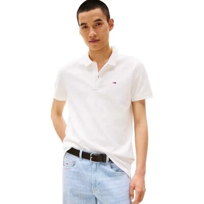 Tommy Jeans Polo A Maniche Corte Placket Slim Fit Ecru M Tommy Jeans Polo A Maniche Corte Placket Slim Fit Ecru M