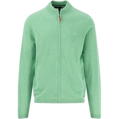 Fynch Hatton Maglione Con Zip Completo Air Cotton Turf Green 3XL Fynch Hatton Maglione Con Zip Completo Air Cotton Turf Green 3XL