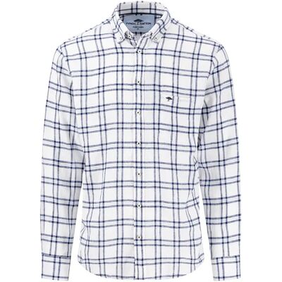 Fynch Hatton Camicia A Maniche Lunghe Linen Classic Checks White 2XL Fynch Hatton Camicia A Maniche Lunghe Linen Classic Checks White 2XL