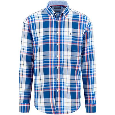 Fynch Hatton Camicia A Maniche Lunghe Oxford Check Mix Strong Blue 3XL Fynch Hatton Camicia A Maniche Lunghe Oxford Check Mix Strong Blue 3XL