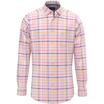 Fynch Hatton Camicia A Maniche Lunghe Summer Oxford Check Peony XL Fynch Hatton Camicia A Maniche Lunghe Summer Oxford Check Peony XL