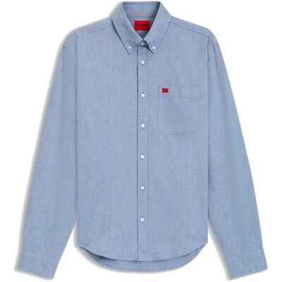 Hugo Camicia A Maniche Lunghe Evito 10206255 0 Medium Blue S Hugo Camicia A Maniche Lunghe Evito 10206255 0 Medium Blue S