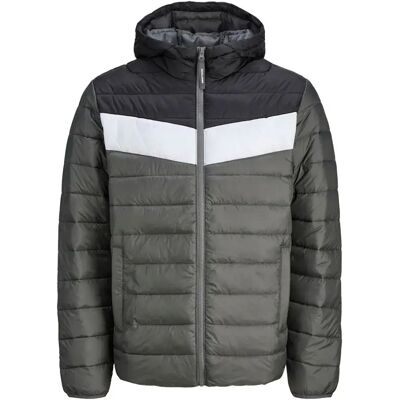 Jack & Jones Giacca Trapuntata West Light Castlerock White/Black Blocking 2XL Jack & Jones Giacca Trapuntata West Light Castlerock White/Black Blocking 2XL