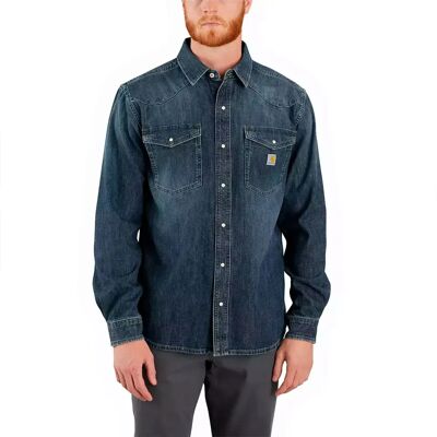 Carhartt Camicia A Maniche Lunghe Denim Snap Front Wyatt M Carhartt Camicia A Maniche Lunghe Denim Snap Front Wyatt M