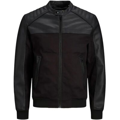 Jack & Jones Giacca Bomber Reign Pu Black L Jack & Jones Giacca Bomber Reign Pu Black L