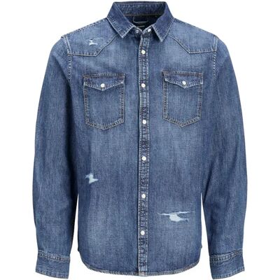 Jack & Jones Camicia A Maniche Lunghe Sheridan Blue Denim L Jack & Jones Camicia A Maniche Lunghe Sheridan Blue Denim L