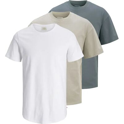 Jack & Jones Maglietta A Maniche Corte Hugo Loose Moonbeam / Moonbeam/Stormy Weather/White 2XL Jack & Jones Maglietta A Maniche Corte Hugo Loose Moonbeam / Moonbeam/Stormy Weather/White 2XL