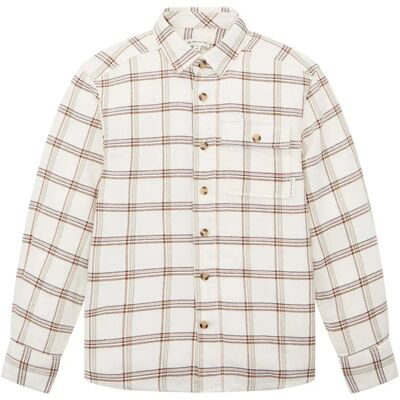 Tom Tailor Camicia A Maniche Lunghe 1033201 Beige Base Multicolor Check 140 cm Tom Tailor Camicia A Maniche Lunghe 1033201 Beige Base Multicolor Check 140 cm