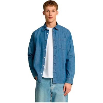 Selected Camicia A Maniche Lunghe Carlo Regular Fit Medium Blue Denim XL Selected Camicia A Maniche Lunghe Carlo Regular Fit Medium Blue Denim XL