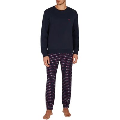 Emporio Armani Pigiama A Maniche Lunghe Em000617_af199 Armani Blue / Eagle Rhombus XL Emporio Armani Pigiama A Maniche Lunghe Em000617_af199 Armani Blue / Eagle Rhombus XL