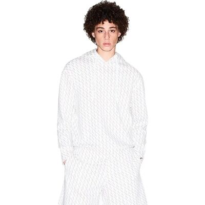 Armani Exchange Felpa Con Cappuccio Xm001225_af1187 Off White / Ash Allo L Armani Exchange Felpa Con Cappuccio Xm001225_af1187 Off White / Ash Allo L