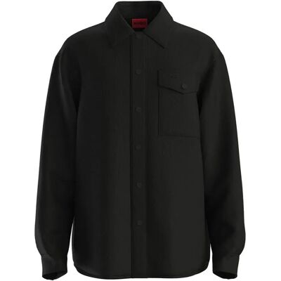 Hugo Camicia A Maniche Lunghe Evinus Black M Hugo Camicia A Maniche Lunghe Evinus Black M