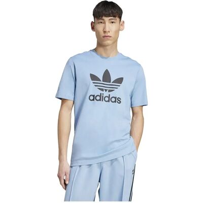 Adidas Originals Maglietta A Maniche Corte Adicolor Trefoil Ash Blue / Black L Adidas Originals Maglietta A Maniche Corte Adicolor Trefoil Ash Blue / Black L