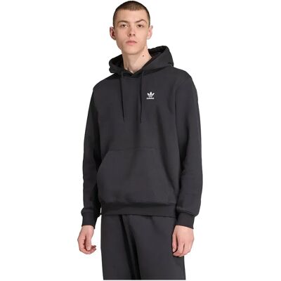 Adidas Originals Felpa Con Cappuccio Trefoil Essentials Loose Black / White L Adidas Originals Felpa Con Cappuccio Trefoil Essentials Loose Black / White L