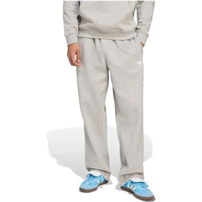 Adidas Originals Joggers Trefoil Essentials Open Hem Medium Grey Heather / White L Adidas Originals Joggers Trefoil Essentials Open Hem Medium Grey Heather / White L