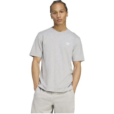 Adidas Originals Maglietta A Maniche Corte Trefoil Essentials Medium Grey Heather / White L Adidas Originals Maglietta A Maniche Corte Trefoil Essentials Medium Grey Heather / White L