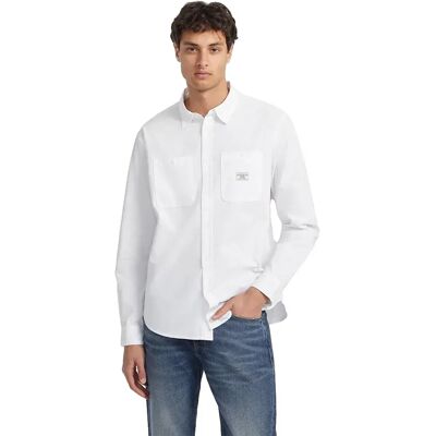 Guess Jeans Camicia A Maniche Lunghe Reg Pockets Pure White 2XL Guess Jeans Camicia A Maniche Lunghe Reg Pockets Pure White 2XL