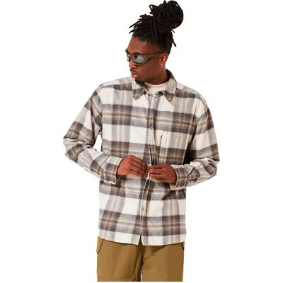 Oakley Apparel Camicia A Maniche Lunghe Oak Plaid White / Black / Pebble L Oakley Apparel Camicia A Maniche Lunghe Oak Plaid White / Black / Pebble L