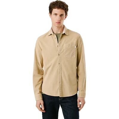 Pepe Jeans Camicia A Maniche Lunghe Clayton Stone Beige XL Pepe Jeans Camicia A Maniche Lunghe Clayton Stone Beige XL