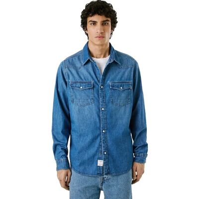 Pepe Jeans Camicia A Maniche Lunghe Denim Regular Denim 4A4 L Pepe Jeans Camicia A Maniche Lunghe Denim Regular Denim 4A4 L