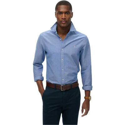 Superdry Camicia A Maniche Lunghe Classic Oxford Azure Blue Chambray Oxford S Superdry Camicia A Maniche Lunghe Classic Oxford Azure Blue Chambray Oxford S