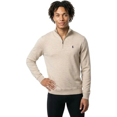 Polo Ralph Lauren Maglione Con Mezza Zip 785a87152 Ecru Tan Heather XL Polo Ralph Lauren Maglione Con Mezza Zip 785a87152 Ecru Tan Heather XL