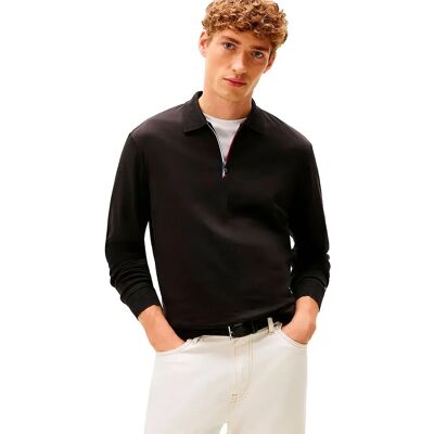 Tommy Hilfiger Polo A Maniche Lunghe Interlock Regular Fit Black M Tommy Hilfiger Polo A Maniche Lunghe Interlock Regular Fit Black M