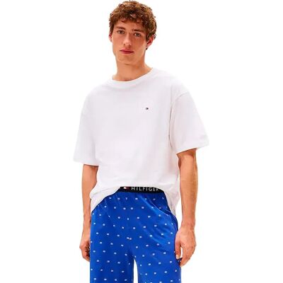 Tommy Hilfiger Pigiama A Maniche Corte Um0um0369 White / Noble Blue Flag M Tommy Hilfiger Pigiama A Maniche Corte Um0um0369 White / Noble Blue Flag M