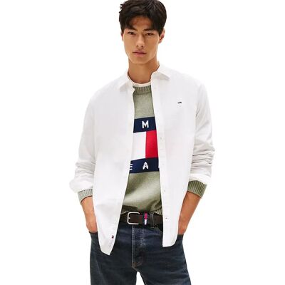 Tommy Jeans Camicia A Maniche Lunghe Dm0dm22026 Regular Shirt Ecru M Tommy Jeans Camicia A Maniche Lunghe Dm0dm22026 Regular Shirt Ecru M