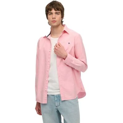 Superdry Camicia A Maniche Lunghe Classic Oxford City Pink Chambray 2XL Superdry Camicia A Maniche Lunghe Classic Oxford City Pink Chambray 2XL