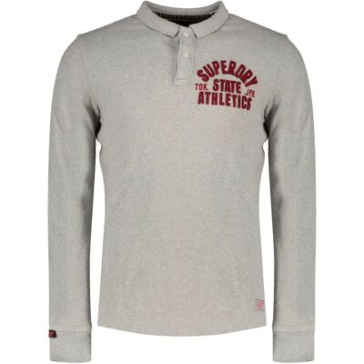 Superdry Polo A Maniche Lunghe Vintage Athletic Vintage Sweat Light Grey Marl S Superdry Polo A Maniche Lunghe Vintage Athletic Vintage Sweat Light Grey Marl S