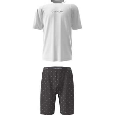 Calvin Klein Pigiama A Maniche Corte Lv00nm2960 Classic White Top / Diamond Logo / Frozen S Calvin Klein Pigiama A Maniche Corte Lv00nm2960 Classic White Top / Diamond Logo / Frozen S