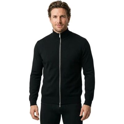 Selected Maglione Con Zip Completo Teller Relaxed Fit Black 2XL Selected Maglione Con Zip Completo Teller Relaxed Fit Black 2XL