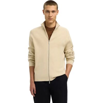 Selected Maglione Con Zip Completo Teller Relaxed Fit Oatmeal 2XL Selected Maglione Con Zip Completo Teller Relaxed Fit Oatmeal 2XL