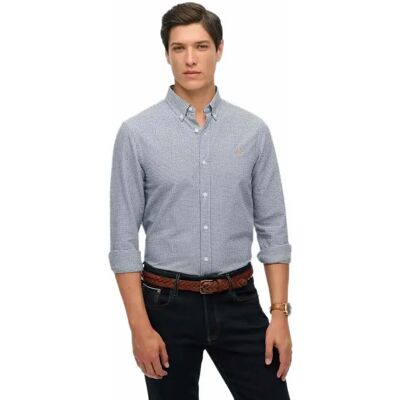 Superdry Camicia A Maniche Lunghe Classic Oxford Ocean Navy Gingham 2XL Superdry Camicia A Maniche Lunghe Classic Oxford Ocean Navy Gingham 2XL
