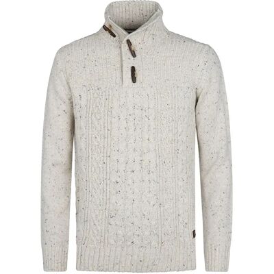 Petrol Industries Maglione M-3050-kwc211 Antique White Melee L Petrol Industries Maglione M-3050-kwc211 Antique White Melee L