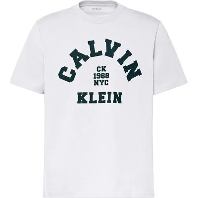 Calvin Klein Jeans Maglietta A Maniche Corte 20s College Graphic Brilliant White 2XL Calvin Klein Jeans Maglietta A Maniche Corte 20s College Graphic Brilliant White 2XL