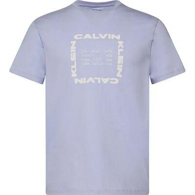 Calvin Klein Jeans Maglietta A Maniche Corte 30s Box Casual Blue S Calvin Klein Jeans Maglietta A Maniche Corte 30s Box Casual Blue S