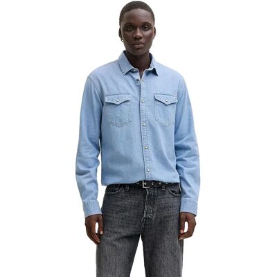 Jack & Jones Camicia A Maniche Lunghe Sheridan Regular Light Blue Denim XL Jack & Jones Camicia A Maniche Lunghe Sheridan Regular Light Blue Denim XL