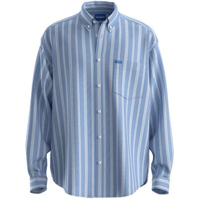 Hugo Camicia A Maniche Lunghe Ebill 10268598 Blue Open Blue XS Hugo Camicia A Maniche Lunghe Ebill 10268598 Blue Open Blue XS