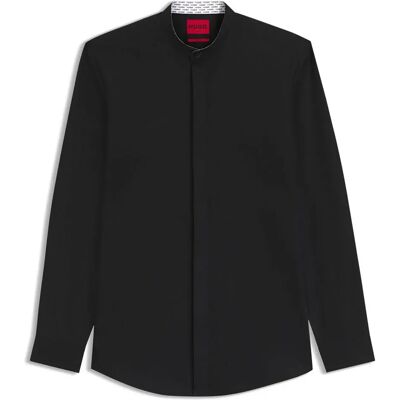 Hugo Camicia A Maniche Lunghe Kaleb 10181991 Black 40 Hugo Camicia A Maniche Lunghe Kaleb 10181991 Black 40
