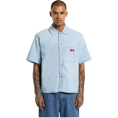Dickies Camicia A Maniche Corte Denim Fog Blue M Dickies Camicia A Maniche Corte Denim Fog Blue M