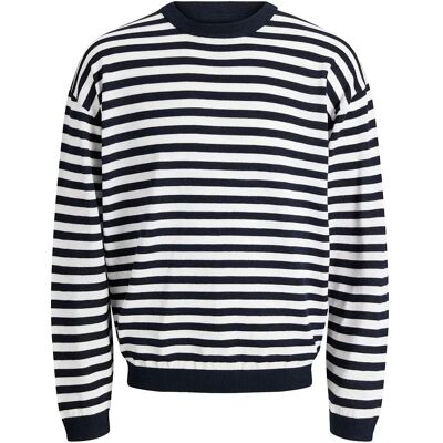 Jack & Jones Maglione Cole Navy Blazer / Stripes W Cloud Dancer 2XL Jack & Jones Maglione Cole Navy Blazer / Stripes W Cloud Dancer 2XL