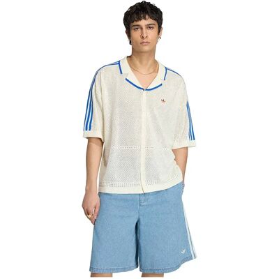 Adidas Originals Camicia A Maniche Corte Knitted Off White L Adidas Originals Camicia A Maniche Corte Knitted Off White L
