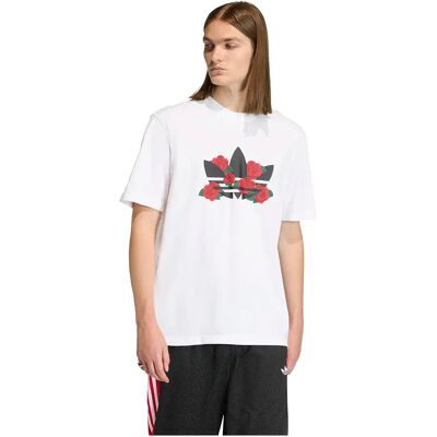 Adidas Originals Maglietta A Maniche Corte Trefoil Series Roses Graphic White L Adidas Originals Maglietta A Maniche Corte Trefoil Series Roses Graphic White L