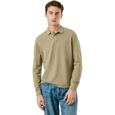Pepe Jeans Polo A Maniche Lunghe New Oliver Gd Military Green S Pepe Jeans Polo A Maniche Lunghe New Oliver Gd Military Green S
