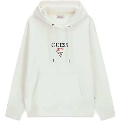 Guess Jeans Felpa Con Cappuccio Baker Regular Fit Alabaster White 2XL Guess Jeans Felpa Con Cappuccio Baker Regular Fit Alabaster White 2XL