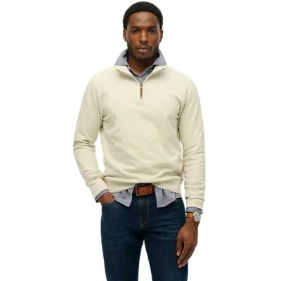 Superdry Maglione Con Mezza Zip Classic Essential Silver Birch 2XL Superdry Maglione Con Mezza Zip Classic Essential Silver Birch 2XL